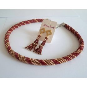 Bordó-arany-rozsdabarna